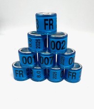 Bagues oiseaux en plastique plexi alu 2026 pigeons voyageur 08mm bleu