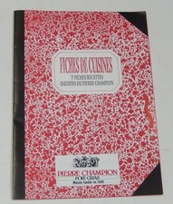 Ancien Guide 7 Fiches RECETTES de CUISINE inédites de Pierre CHAMPION Foie Gras
