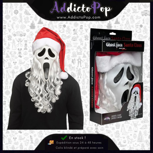 Ghost face santa mask - mask, –