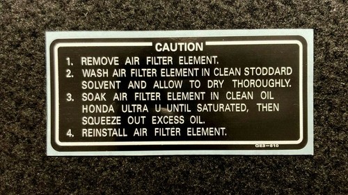 Mtx80rf caution air filter - mtx80rf,