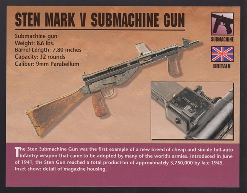 Sten mark submachine - sten,