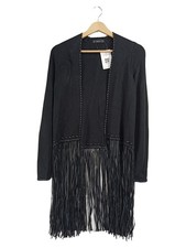 Zara Gilet Femme Noir Bohème