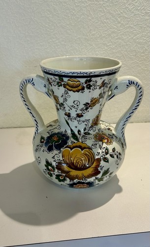 Grand vase faïence bleu blanc