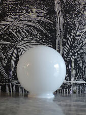 GLOBE OPALINE BLANCHE-15 cm Ø à colerette pour SUSPENSION LAMPE ART DéCO 1930 50