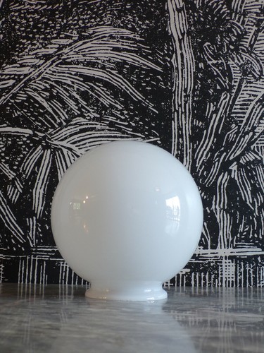 Globe opaline blanche ø - globe,