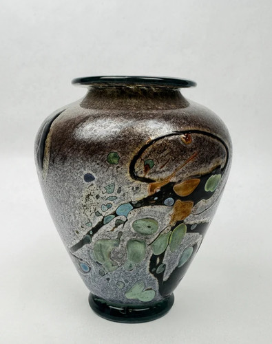 Vase verre art signé - verre,