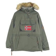 Veste Parka Anorak Isolée Geographical Norway Pour Hommes Verte Taille M Uk2