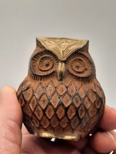 Laiton ?Chanceux Chouette Bébé Figur Papier Poids Beau Maison Bureau Table Décor