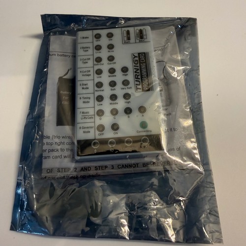 Turnigy programming card for - turnigy,