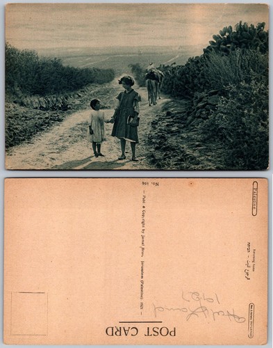 Children walking rural path - children,