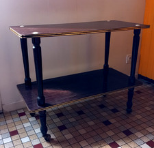 table tv desserte à roulettes  en formica - années 70