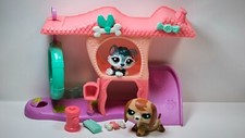 Littlest Pet Shop SET  Dachshund #2035 Husky #2036 PUPPY DOG HOUSE LPS   - 135Ht