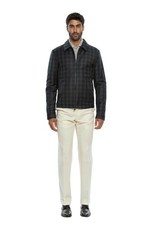 Corneliani Manteau Blouson Extérieur Gris Pure Laine Rembourré 40 US / 50 Ue