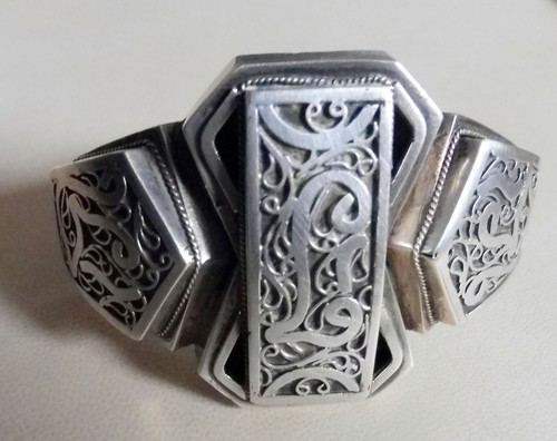 Bracelet argent massif - en,