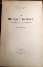 La musique d'orgue Y. ROKSETH E.O 1930