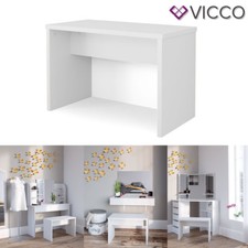 Coiffeuse tabouret banc coiffeuse commode blanc miroir Vicco 