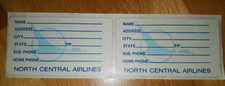 Avion autocollant sticker luggage tags North Central Airlines étiquette bagage