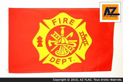 Drapeau usa pompier 150x90cm - pompier,