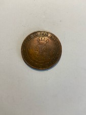 France - Pièce de 5 centimes espagne  ( 12gr cuivre )  - 1868