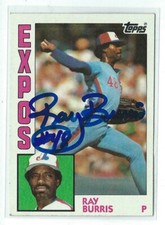 Ray Burris Signed 1984 Topps
