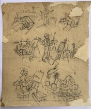 Dessin ancien original - dessin,
