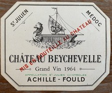 Étiquette Château Beychevelle 1964