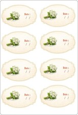 Lot 16x etiquettes autocollant