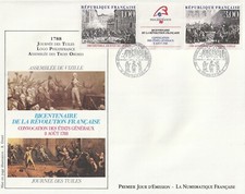 Enveloppe GF 1er jour 1988 Numismatique La Révolution PhilexFrance