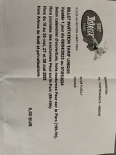 1 billet entrée enfant et