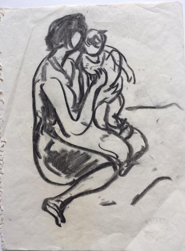 René seyssaud dessin fusain - rené,
