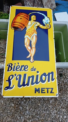 Plaque émaillée ancienne - émaillée,