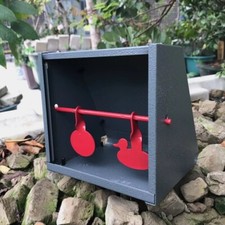 Porte cible 14x14 avec 2 objectifs en métal