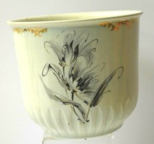 ANCIEN CACHE POT DE FLEUR CÉRAMIQUE BARBOTINE JARDINIÈRE PORTE PLANTE