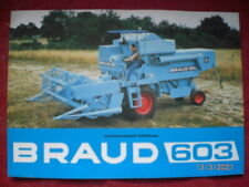 SUPERBE PROSPECTUS  PUBLICITAIRE  MOISSONNEUSE BATTEUSE  BRAUD 603