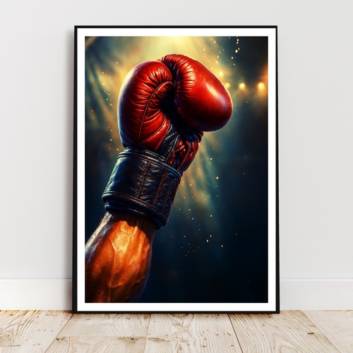 Affiche deco sport boxe - -,