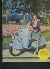 (12B)REVUE TECHNIQUE MOTO CYCLECARS / BERNARDET 250CC / MONNERET/ 200cc à 1000cc