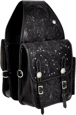Sac de selle noir véritable