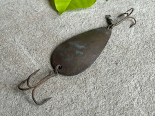 Rare Ancien Vintage Unique Riche Patine Leurre De Pêche, Pilker De Pêche