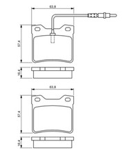 BOSCH BP536 0 986 494 055 Plaquettes freins arrière PEUGEOT 406 605 607 BP 536