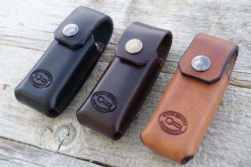 Leather snap sheath for - leather, belt