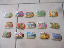 lot 15 magnets aimant Danone Gervais train des chiffres animaux série complète