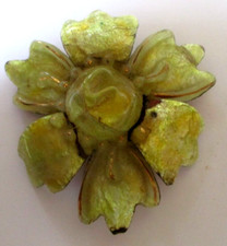 grande broche pendentif Fleur émaux créateur d'art unique bijou vintage 2358