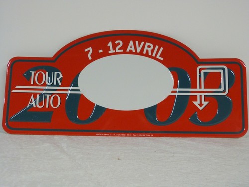 Plaque rallye tour - "tour, auto"