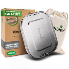 Boite a Gouter en Inox avec 3 Compartiments I 1400ml I Lunch Box Inox Bento L...