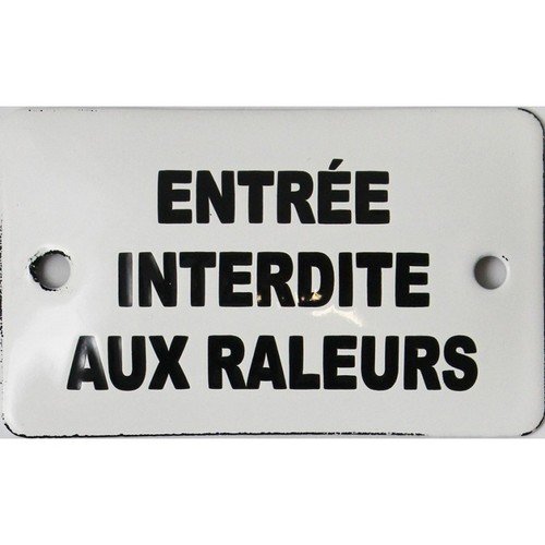 Plaque émaillée humoristique