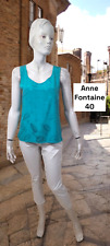Anne Fontaine  Taille 40 Haut top débardeur vert femme Tee shirt T-shirt
