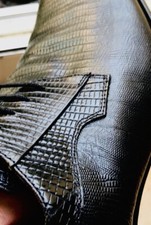 ? Chaussures 44 Black. Cuir Soirée,Mariage, BELMONDO En Cuir . Croco Style