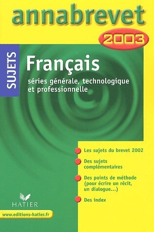 Annales brevet des - annales, du