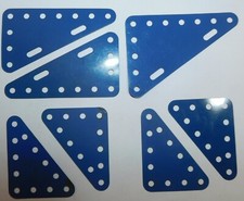 7 PLAQUES TRIANGLE BLEU UNI