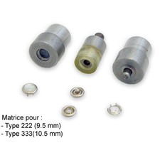 Pose bouton pression perle 9,5